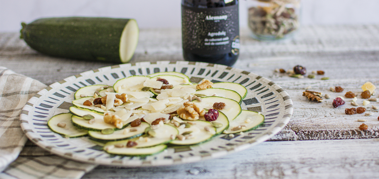 Carpaccio de carabassó amb agredolç Alemany